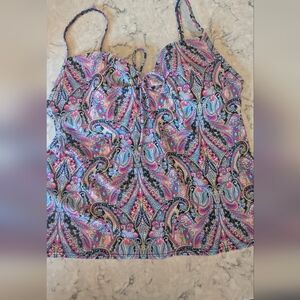 Victoria's Secret Paisley Tankini Top 38C